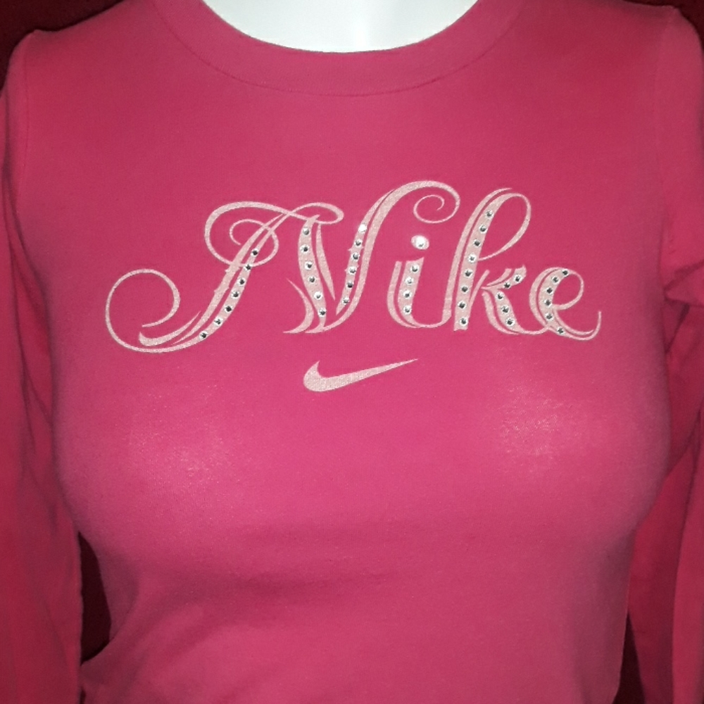 Pink Nike Long sleeve T shirt